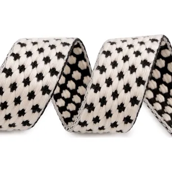 Popruh s 3D efektem šíře 38 mm Varianta: 3 černá, Balení: 1 m