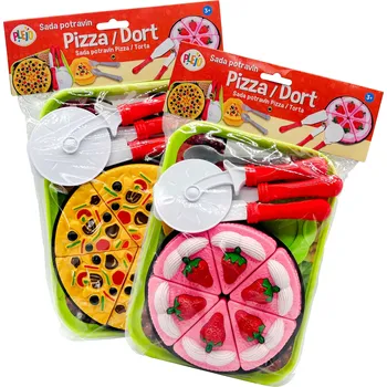 Dětská kuchyňka MAC TOYS PLEJO Sada potravin pizza/dort