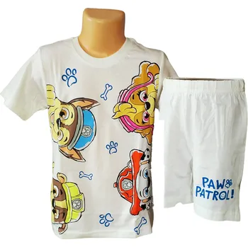 Chlapecké pyžamo Eplusm Chlapecké pyžamo TLAPKOVÁ PATROLA krátké krémové Barva: Krémová, Velikost: 116