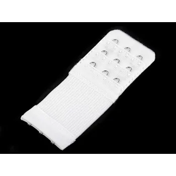 Prodloužení obvodu podprsenky šíře 40 mm trojřadé Varianta: 1 bílá, Balení: 10 ks