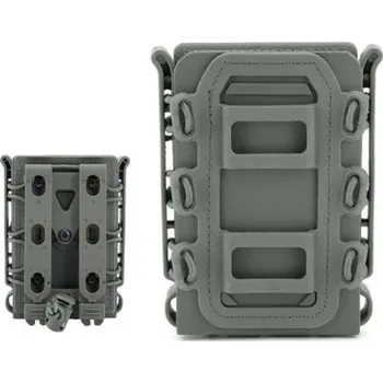 Čištění zbraně Rychloupínací pouzdro na zásobníky pro AR15 M4 5,56 7,62 9mm Scorpion Univerzální taktické pouzdro Neutrální barvy Připevnění na vestu či opasek šedá