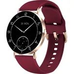 Madvell Elori pudrová zlatá s silikonovým řemínkem Bordó