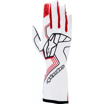 Moto oblečení Rukavice Alpinestars Tech 1 Race V4 Bílá / Červená XXL