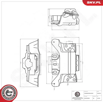 Uložení převodovky Uložení automatické převodovky - siletnbloky ESEN SKV 75SKV816