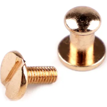 Nýt Sedlářský nýt šroubovací Ø6 mm Varianta: 7 (9 mm) růžové zlato, Balení: 50 pár