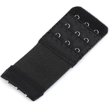 Prodloužení obvodu podprsenky šíře 40 mm trojřadé Varianta: 2 černá, Balení: 10 ks