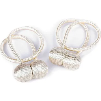 Dekorační úvaz / šňůra na závěsy s magnetem Varianta: 2 krémová, Balení: 2 ks