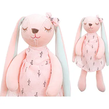 plyšák Plyšový maskot králík růžový 35cm