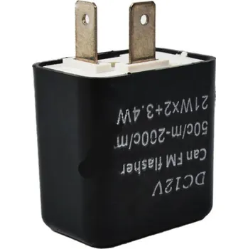 Elektroinstalace pro motocykl Relé rezistor 12V pro LED blinkry 2pin 3,5x3,5x2,7 cm Regulátor rychlosti blikání 50–200 cyklů/min Proti rychlému blikání LED černá