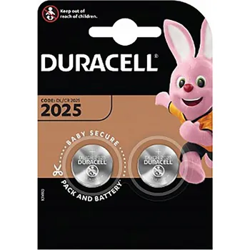 Článková baterie 2 x Lithiová knoflíková baterie Duracell CR2025 2025 DL2025 3V