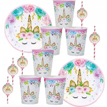 Talíř TALÍŘKY KUBÍČKY sada JEDNOROŽEC UNICORN