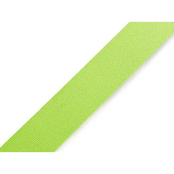 Hladký oboustranný popruh s leskem šíře 25 mm Varianta: 2 zelená neon, Balení: 1 m