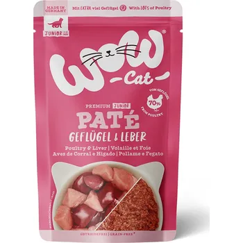 Krmivo pro kočku WOW CAT Junior drůbež a játra 12 × 125 g