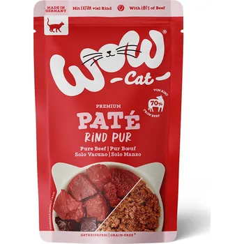 Krmivo pro kočku WOW CAT Adult čisté hovězí maso 12 × 125 g