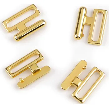 Plavkové zapínání šíře 14 mm kovové Varianta: 3 žluté zlato, Balení: 2 pár