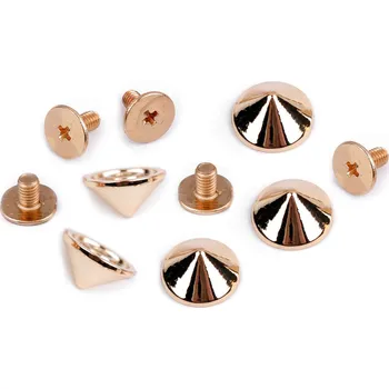Nýt Ozdobný šroubovací hrot / nýt / nožičky na kabelky Ø9,5 mm Varianta: 2 růžové zlato, Balení: 20 pár