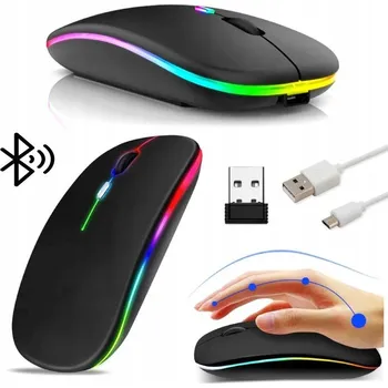 Myš Bezdrátová myš Efox optická 1600 DPI Bluetooth RGB