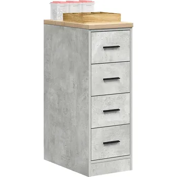 Příborník do zásuvky vidaXL Garážová skříň Betonově šedá 30x51x85 cm Borovicový masiv