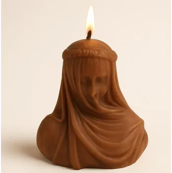 Svíčka Vonná svíčka Nevěsta se závojem | 102 g | Svíčkománie3D | Barva: Hnědá