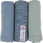LODGER Swaddler Flower Tribe 3balení 70 x 70 cm Ocean