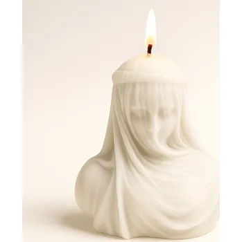 Svíčka Vonná svíčka Nevěsta se závojem | 102 g | Svíčkománie3D | Barva: Bílá