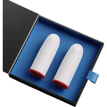 Herní dotykové rukavice pro mobilní telefony Kryty prstů ze stříbrných vláken Protiskluzové rukavice Odolné proti potu Skleněné vlákno červená