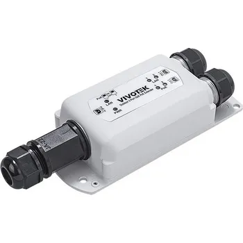 IP kamera Vivotek AP-GXC-0250, venkovní gigabit PoE extender, vstup: 802.3 af/at/bt (max.95W), výstup: 2x 48V (max.68W)