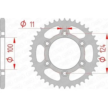 Nářadí na motocykly 50602-48 ROZETA ZADNÍ MOTO. OCELOVÁ, POZINKOVANÁ, STŘÍBRNÁ AFAM
