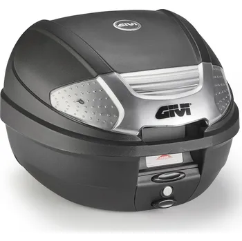 Zavazadlo na motocykl E300nt2b tech kufr givi černý, čiré odrazky, nové zavírání (monolock s plotnou), objem 30 ltr.