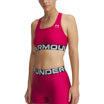 Dámské spodní prádlo Dámská tréninková sportovní podprsenka UNDER ARMOUR-UA HG Mid Branded-PPL Fialová XL