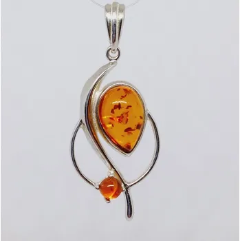 Přívěsek Přívěsek Jantarová kapka v esíčku (přívěsek)