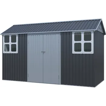 Zahradní domek BestBerg ZCH-6AB 366 x 172 x 222 cm šedý/bílý