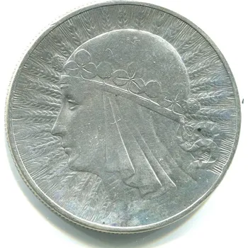POLSKO. 10 złotych 1933. Sv. Hedvika. Ag.