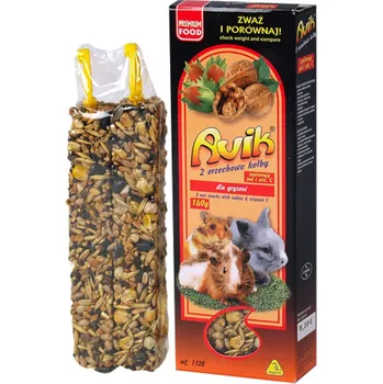 Krmivo pro hlodavce Deropta Avik tyčinka pro hlodavce - ořech, 2ks