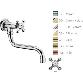Vodovodní baterie Paffoni VIOLA ventil výtokový kloubový 1/2" Barva: Bronz VLV200BR