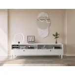 Televizní stolek DULLUM 200, bílá/bílá