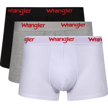 Sada pánského spodního prádla pánské boxerky WRANGLER - BLACK/GREYMARL/WHITE - 3 ks - L (Wrangler WRA Trunks Mens 3pk)