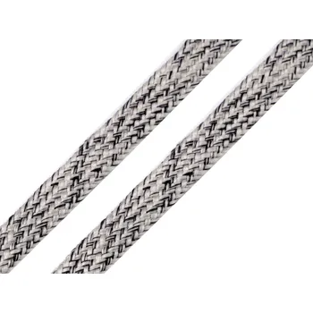 Stuha Plochá šňůra / dutinka žíhaná do mikin a tepláků šíře 10 mm Varianta: 2 šedá, Balení: 1 m