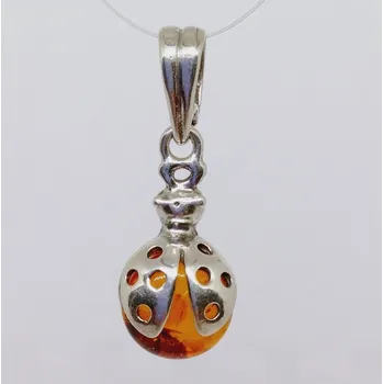 Přívěsek Přívěsek Beruška s jantarovým kamenem (přívěsek)