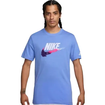 Pánské tričko Pánské triko s krátkým rukávem NIKE-M NSW TEE 6MO FTRA SP25 Modrá M