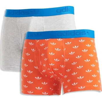 Sada pánského spodního prádla pánské boxerky ADIDAS - ORANGE/GREY - 2 ks - M (Adidas Originals Comfort Flex Cotton 2 Pack Boxer)