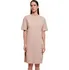 Dámské šaty Build your Brand Organic Oversized Slit Tee Dress Dusk Rose