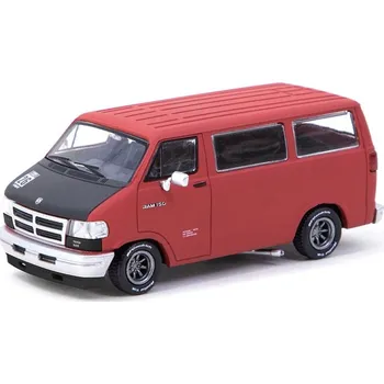 autíčko Dodge Van červená 1:64 - TARMAC Models Dodge Van 1/64 - kovový model