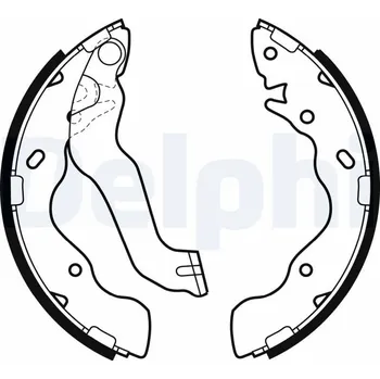 Brzdová čelist Sada brzdových čelistí, parkovací brzda DELPHI LS1953