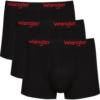 Sada pánského spodního prádla pánské boxerky WRANGLER - BLACK - 3 ks - M (Wrangler WRA Trunks Mens 3pk)