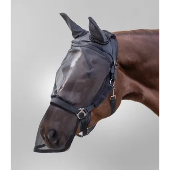 Jezdectví Waldhausen Maska proti mouchám Premium, černá Velikost: Xfull