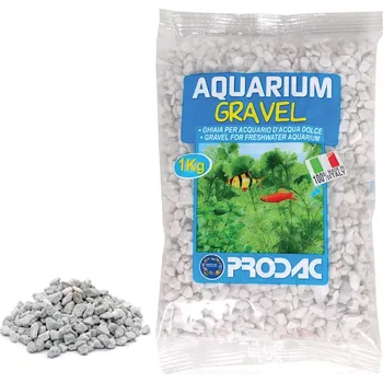 Písek do akvária Prodac Quartz 6-9mm, bílý, 1kg