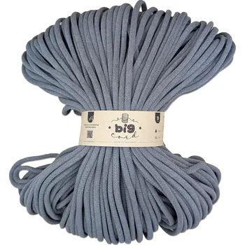 Příze VEĽKÁvlna VEL'KÁvlna bavlněná šňůra na háčkování 9mm Ocel
