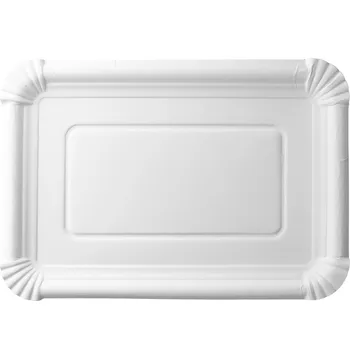Jednorázové nádobí Jednorázové tácky Fs Opakowania papírové bílé 250 kusů