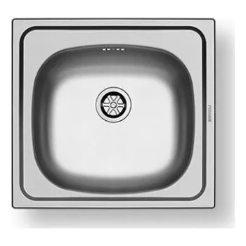 Granitový dřez Jednokomorový dřez Pyramis ocel stříbrný